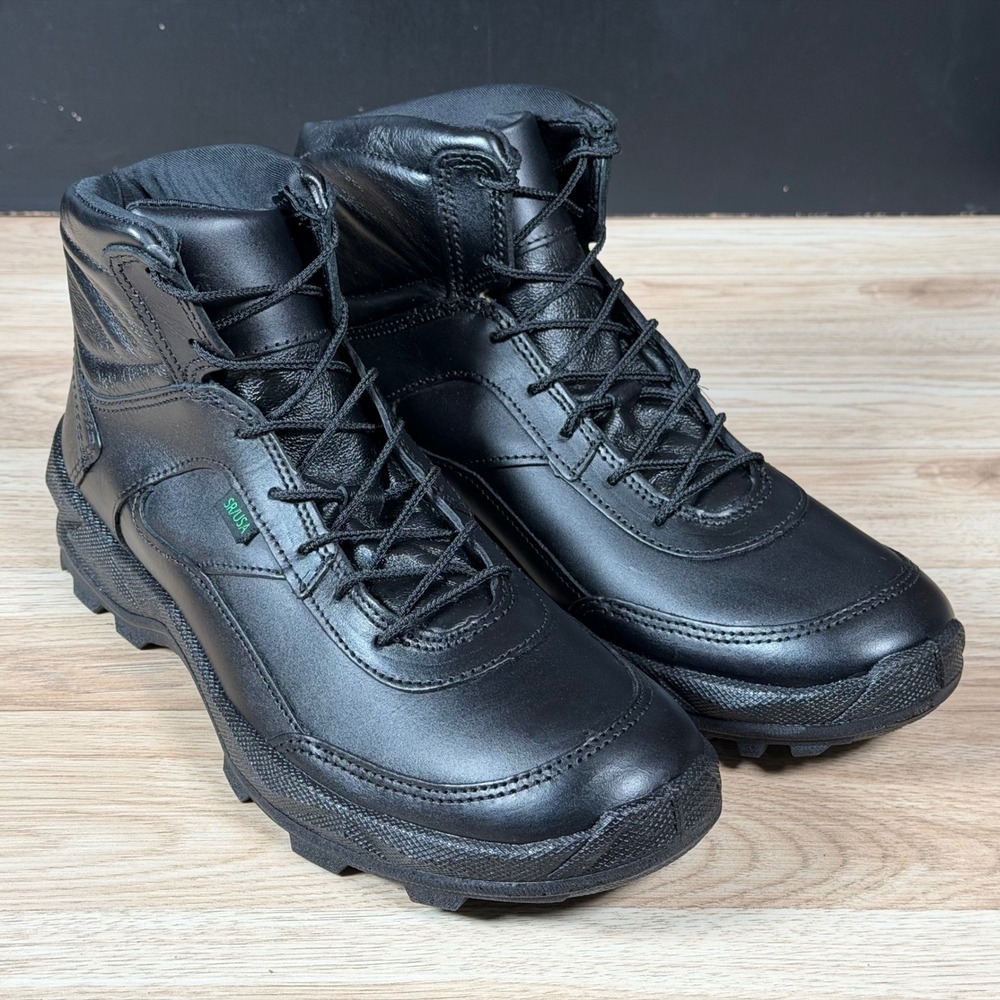 Rocky Postal Boots Mens Size 11 W Wide Black Leather Service Chukka RKD0043